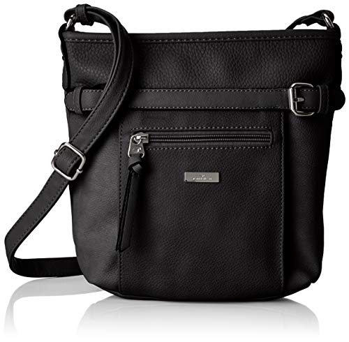 TOM TAILOR Torba na ramię damska, Juna, 26 x 7,5 x 24 cm, TOM TAILOR, torba na ramię, torebka, czarny - czarny - 26x24x7.5 cm (B x H x T)