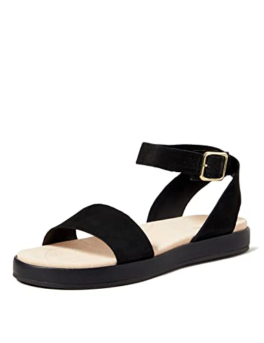 Clarks Botanic Ivy sandały damskie z rzemykiem, czarny - Schwarz Black Nubuck - 38 EU