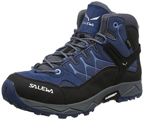 Salewa Unisex dziecięce buty trekkingowe Jr Alp Trainer Mid Gore-tex, ciemny denim Charcoal, 29 EU