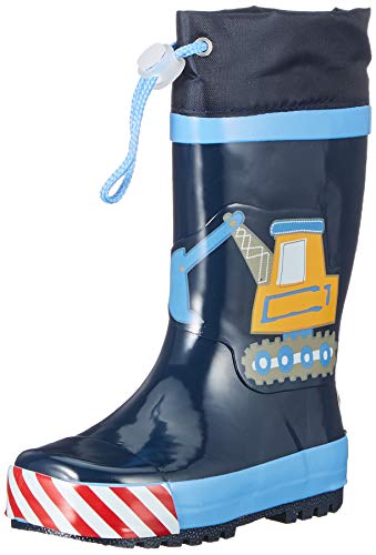 Playshoes Boys Wellies Building Site kalosze chłopięce, niebieski - Blau Bleu 17-20/21 EU
