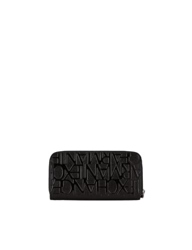 Armani Exchange damska saszetka na nadgarstek, zapinana na zamek błyskawiczny, 3 x 19 x 10,5 cm, czarny - Schwarz (Nero - Black) - 3x19x10.5 cm (B x H x T)