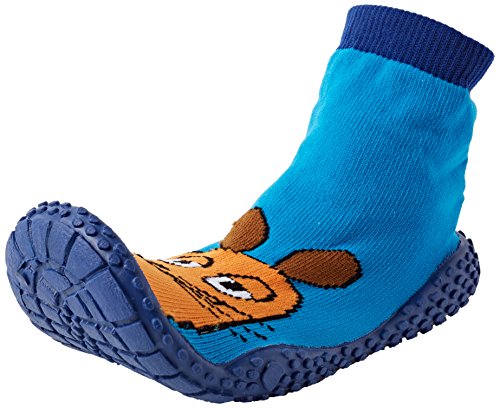 Playshoes Unisex dziecięce skarpetki kąpielowe, mysz, buty Aqua, niebieski - Niebieski oryginał 900-20/21 EU
