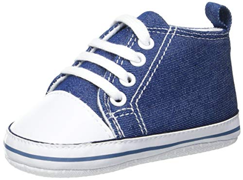 Playshoes Pantofle dziecięce uniseks, niebieski - niebieski dżinsowy niebieski 3-20 EU