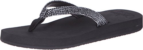 Reef Damskie japonki Star Cushion Sassy, Czarny Black Silver Bls, 35 EU