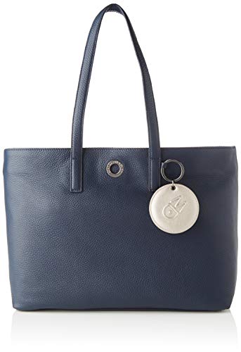 Mandarina Duck Damska torba na ramię Mellow Leather 15x27x36 ers (szer. x wys. x dł.), niebieski (Dress Blue), 27x36x15