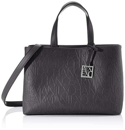 Armani Exchange Liz - Medium Open Shopping Tote, czarny (Nero - Black), 24x16x35 cm (B x H x T)