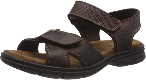 Panama Jack Sandały męskie Sanders Basics Peeptoe, Braun Marron C1, 44 EU