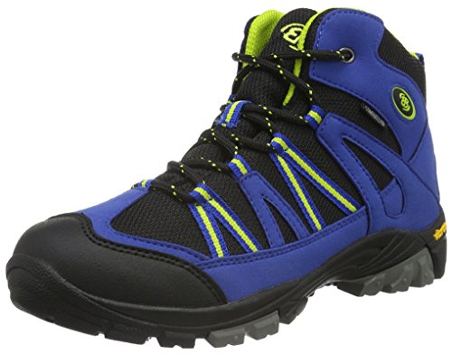 Brütting OHIO HIGH Uniseks - dzieci Buty trekkingowe i turystyczne, niebieski/czarny/cytrynowy, 30 EU