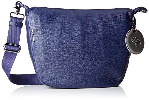 Mandarina Duck damska Mellow Leather Tracolla torba na ramię, niebieska (Dress Blue), 10 x 21 x 28,5 cm