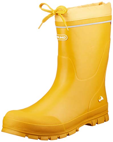 Viking Unisex dziecięce kalosze Jolly Thermo, żółty - musztarda - 32 EU