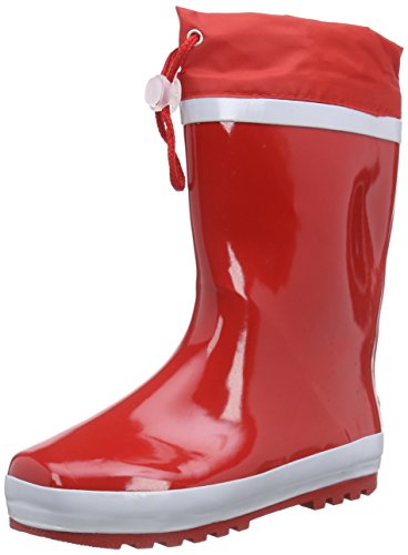 Playshoes Kalosze dziecięce z naturalnego kauczuku z podszewką, uniseks, czerwony, 34/35 EU