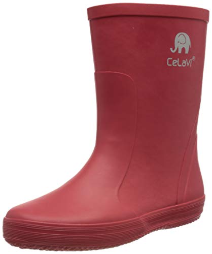 Celavi Dziecięce kalosze unisex - solidne buty przeciwdeszczowe, Pieczone jabłko - 27 EU