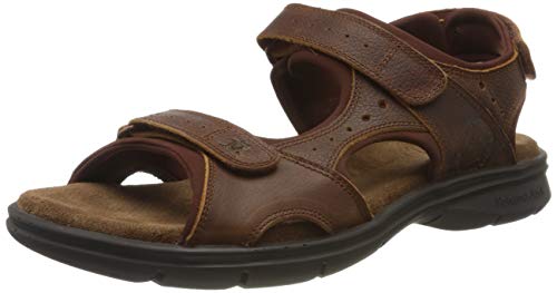 Panama Jack Salton Basics Peeptoe sandały męskie, Braun Cuero C4, 43 EU