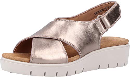 Clarks Klapki japonki damskie Un Karely Sun, Złoty metalik, 38 EU