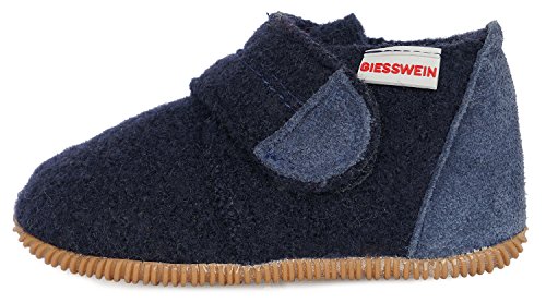 Giesswein Kapcie domowe uniseks dla dzieci, bez podszewki, czerwone (Feuer 312), 29 EU, niebieski - Niebieski Ocean 588 - 24 EU