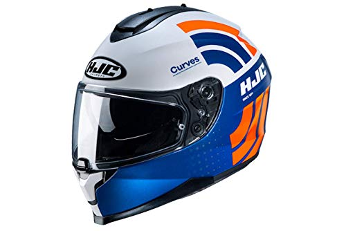 HJC Helmets Kask integralny, C70 Curves MC27, S, niebiesko-biały, czerwony
