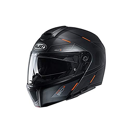 HJC Helmets Męski kask NC, czarny/pomarańczowy, XL