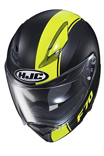 HJC Helmets Męski kask motocyklowy Nc, czarny/żółty, rozmiar S