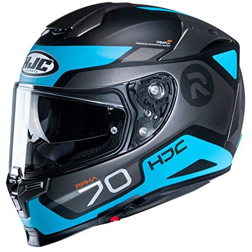 Kaski motocyklowe HJC RPHA 70 SHUKY MC4SF, czarny/niebieski, XS