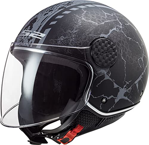 Kaski motocyklowe LS2 OF558 SPHERE LUX SNAKE CZARNY MATT TITANIUM, czarny/tytanowy, S