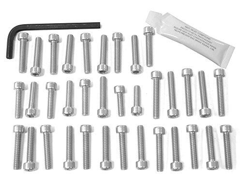 Pro-Bolt ESU158 aluminiowy zestaw śrub silnikowych do Suzuki DL V-Strom 1000, srebrny