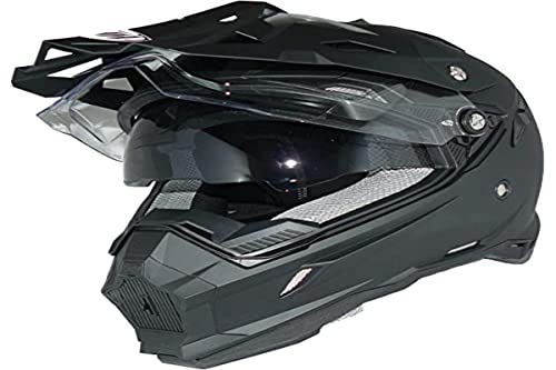 Kask enduro z osłoną przeciwsłoneczną, wizjerem i daszkiem THH-TX28-M