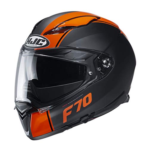 HJC Helmets Męski kask motocyklowy Nc, czarny/pomarańczowy, rozmiar L