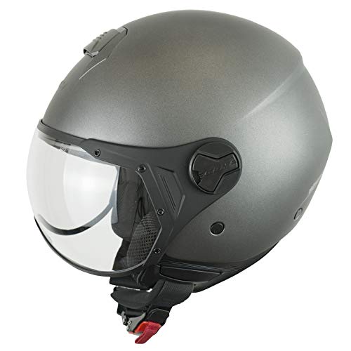 CGM kask Demi Jet 107A Florence Mono XS (53-54 cm) Antracite satinato