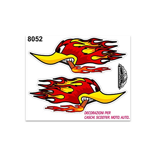 Quattroerre 8052 naklejka Picchio Fiamme, 14 x 16 cm
