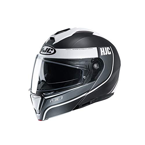 Kask motocyklowy HJC i90 DAVAN MC10SF, czarny/biały, rozmiar XS