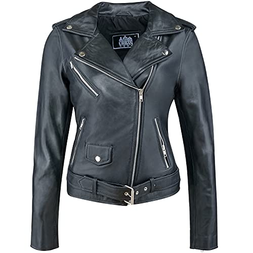 Urban Leather Kurtka damska Biker Perfecto Ladies, L, czarny UR-132