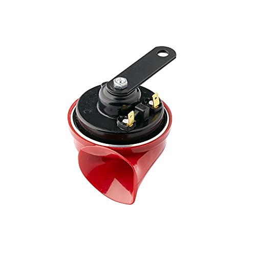 HELLA 3FG 007 424-011 Fanfara - TE16 - 12V - 110dB(A) - Przedział częstotliwości: 500Hz - Sygnał wysoki - elektryczny - Kolor obudowy: czerwony/czarny - Złącze wtykowe płaskie