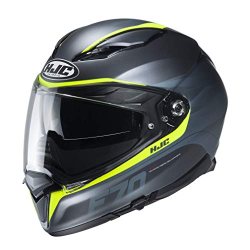 HJC Helmets Męski kask motocyklowy, czarny/żółty, rozmiar M