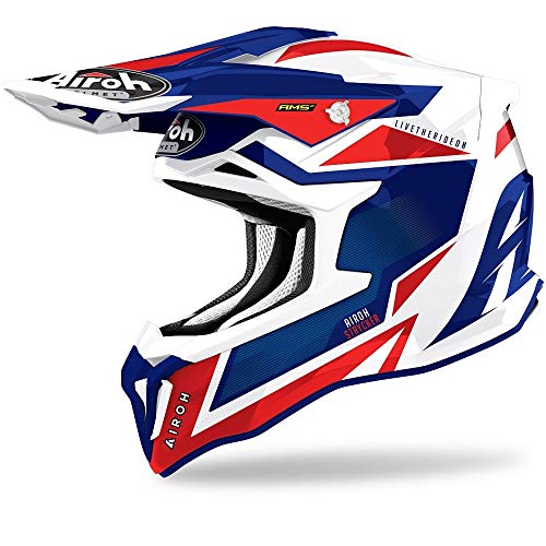 Airoh Kask Striker Axe niebieski/czerwony połysk L