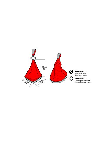 Lampa 05006 dźwignia zmiany biegów, skóra, czarna z szarymi szwami