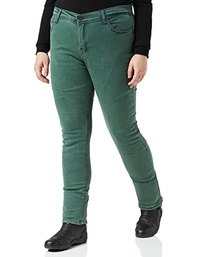 Bikers Gear Australia Damskie dżinsy ochronne Kj09-18 ze stretchem z kevlaru w stylu vintage, ze zdejmowanym ochraniaczem CE, denim, vintage, rozmiar 18