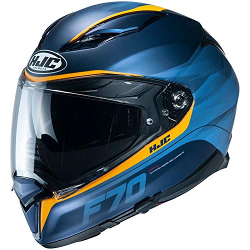 Kask motocyklowy HJC F70 FERON MC2SF, niebieski/pomarańczowy, rozmiar S