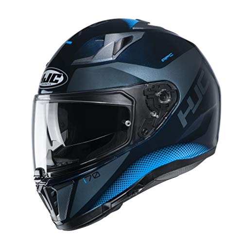 Kask motocyklowy HJC i70 TAS MC2, czarny/niebieski, XL