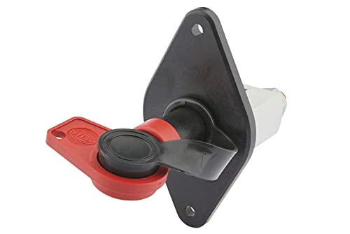 HELLA 6EK 002 843-111 Wyłącznik główny, akumulator - Sterownie łącznikiem pokrętnym - 24V - Ilość połączeń: 2 - przykręcany - Zestyk zwierny - owalny - mosiądz