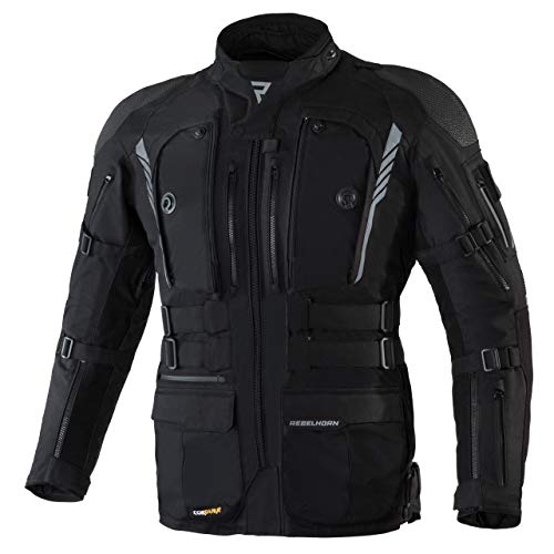 Rebelhorn Patrol Kurtka motocyklowa, trwałe materiały, Cordura Hitena, supertkanina, poziom CE, 2 barki, łokcie, protectos, sympatex membrana, wentylacja, elementy odblaskowe, kieszenie