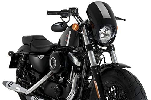 Customacces Semifaring Anarchia model czarny PUIG ref.21084N dla Harley Davidson Sportster Iron XL1200N 17'-22', Harley Davidson Sportster 1200 forty-Eight XL1200X 17'-22'