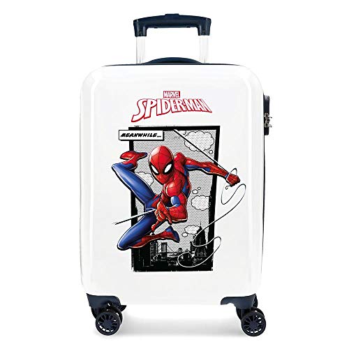 Marvel Spiderman Action walizka kabinowa, niebieska, 37 x 55 x 20 cm, z zamkiem szyfrowym, 34 l, 2,6 kg, 4 podwójne kółka, bagaż podręczny