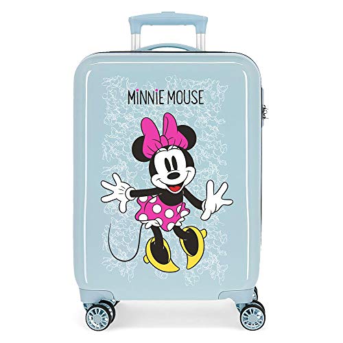 Disney Disney Minnie Enjoy the Day walizka kabinowa, niebieska, 40 x 55 x 20 cm, z twardą obudową ABS, zamek szyfrowy, 34 l, 2,8 kg, 4 podwójne kółka, bagaż podręczny 468176A