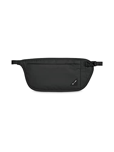 Pacsafe CoverSafe V100 pas na pieniądze z ochroną przed kradzieżą, blokujący RFID, czarny (czarny) - 10142