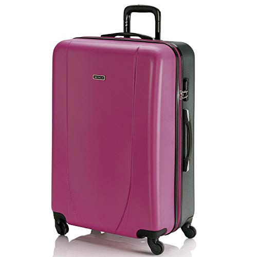 ITACA - Sztywna walizka 75 cm XL. ABS Odporny i lekki. 4 koła. Górne i boczne uchwyty Zintegrowany zamek szyfrowy. Duży rozmiar. 71170