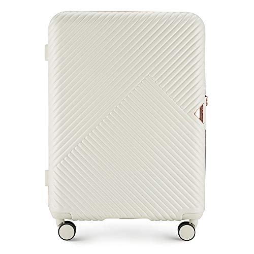 WITTCHEN Walizka - Średnia | twarda obudowa, materiał: poliwęglan | wysoka jakość i stabilność | Biały | 47x26x66cm