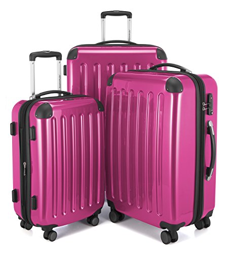 Hauptstadtkoffer HAUPTSTADTKOFFER bagaż podręczny utwardzana walizka na kółkach Roll-walizka podróżna 4 podwójne rolki, TSA, (S, M i L), magenta 82780032