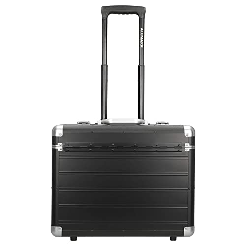 Alumaxx Pilotenkoffer DISCOVERY, wózek z aluminium, rolka, wózek biznesowy, walizka na pilot, 48 cm, 34 litry, czarna (czarna)