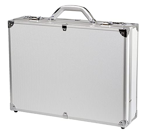Alumaxx Attaché OCTAN, aluminiowa walizka na dokumenty z aluminium, srebrna walizka biznesowa, 46 cm