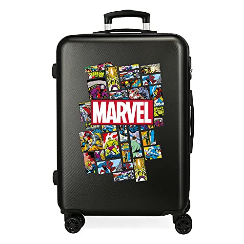 Marvel Comic Marvel czarna średnia twarda walizka 68 cm